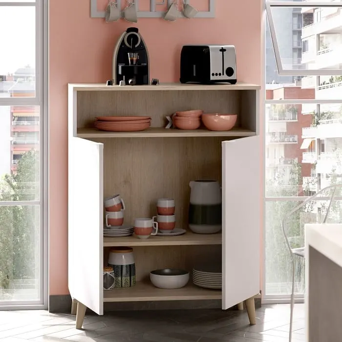 Modular auxiliar M311 - Blanco y Rovere vista 3