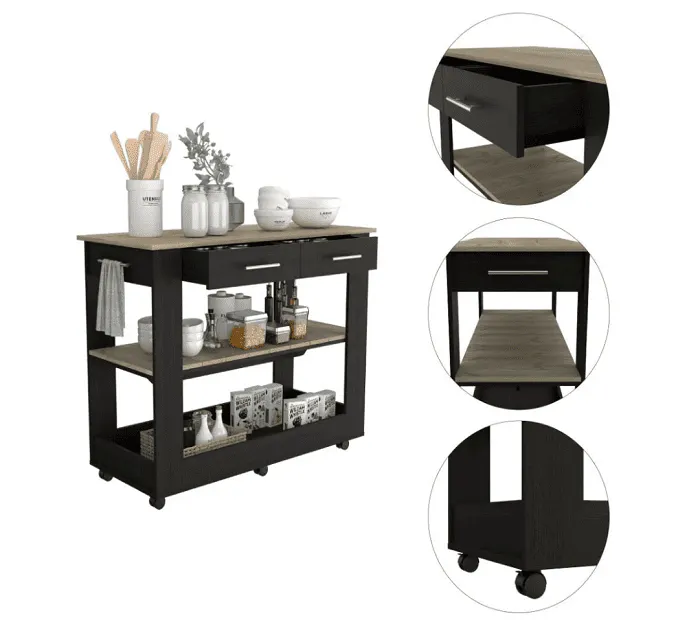 Mesa auxiliar M310 - Wengué vista 2