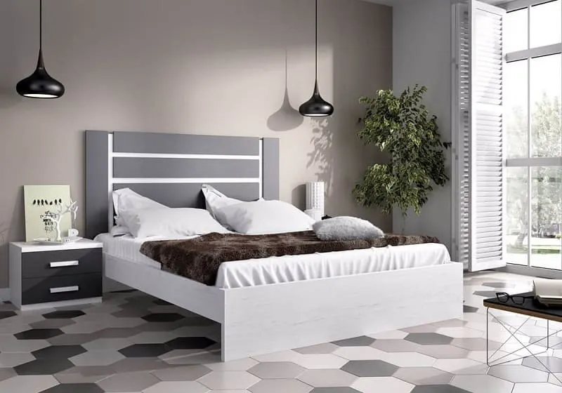 Cama juvenil M205 - Carvalo y Blanco vista 3