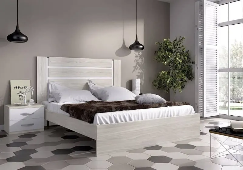 Cama juvenil M205 - Carvalo y Blanco vista 4