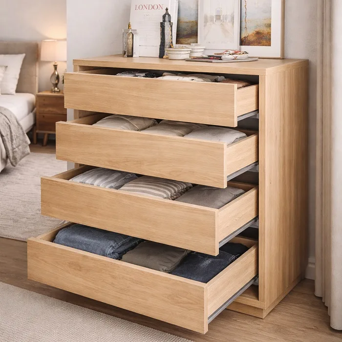 Cómoda M165 - Carvalo vista 2