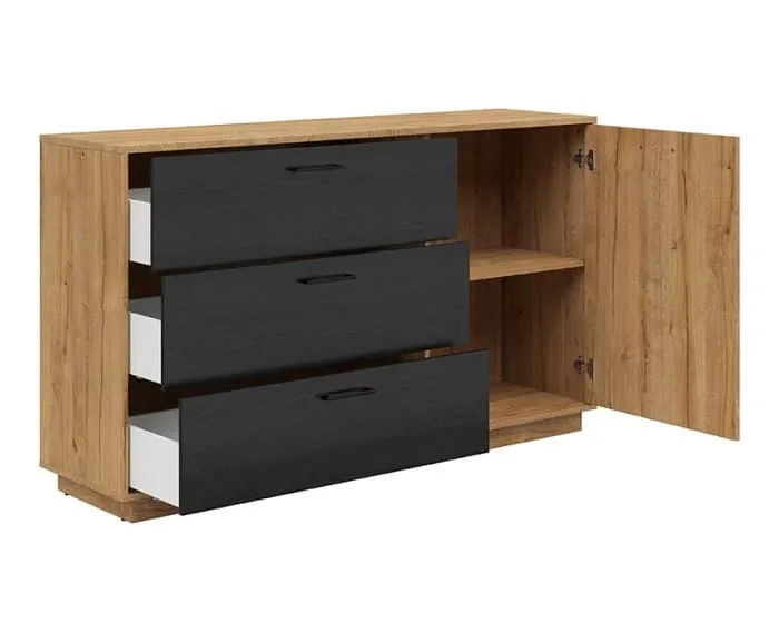 Aparador M242 - Carvalo y Wengué vista 2