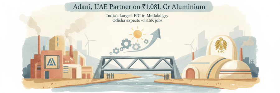 Adani, UAE Partner on ₹1.08L Cr Aluminium