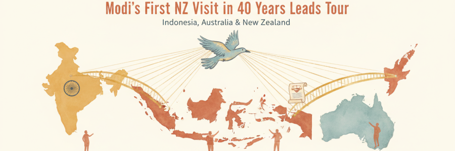 Modi's First NZ Visit in 40 Years Leads Tour