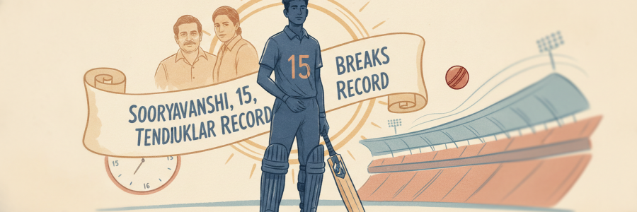 Sooryavanshi, 15, Breaks Tendulkar Record