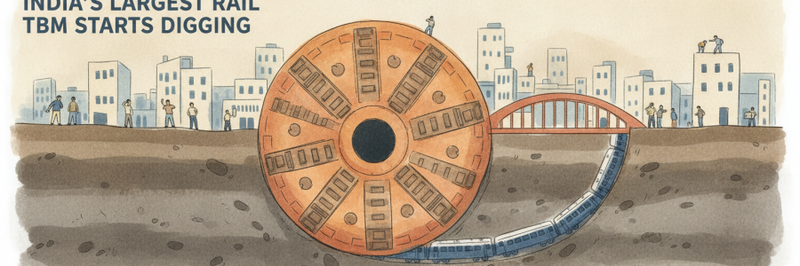 India's Largest Rail TBM Starts Digging