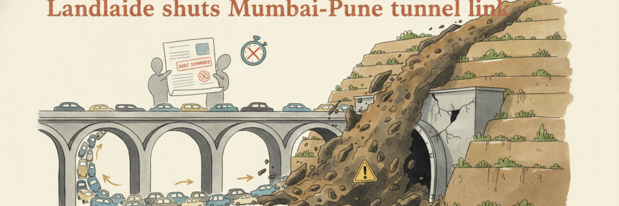 Landslide shuts Mumbai-Pune tunnel link