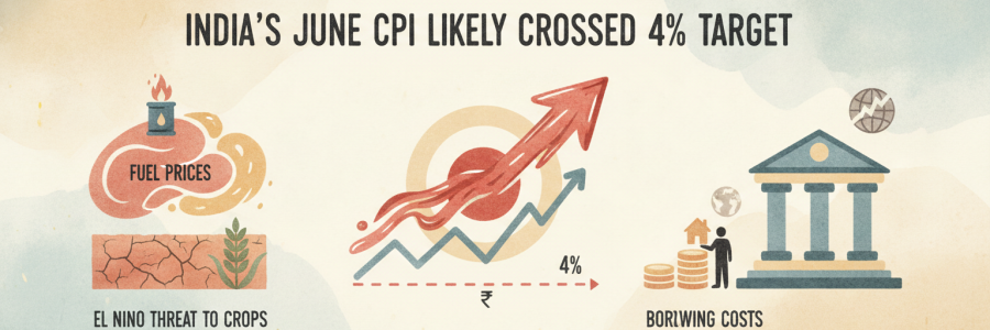 India's June CPI Likely Crossed 4% Target