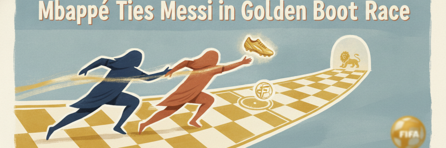 Mbappe Ties Messi in Golden Boot Race