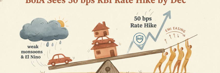BofA Sees 50 bps RBI Rate Hike by Dec
