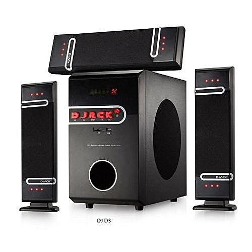 Djack Super Powerful Bluetooth Home Theatre System (D3L) - Black image 1