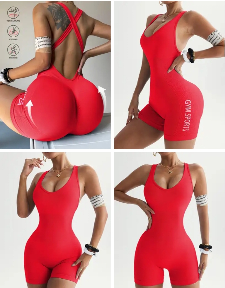 Seamless women sports bodysuit, elastic for body fitting  image 1