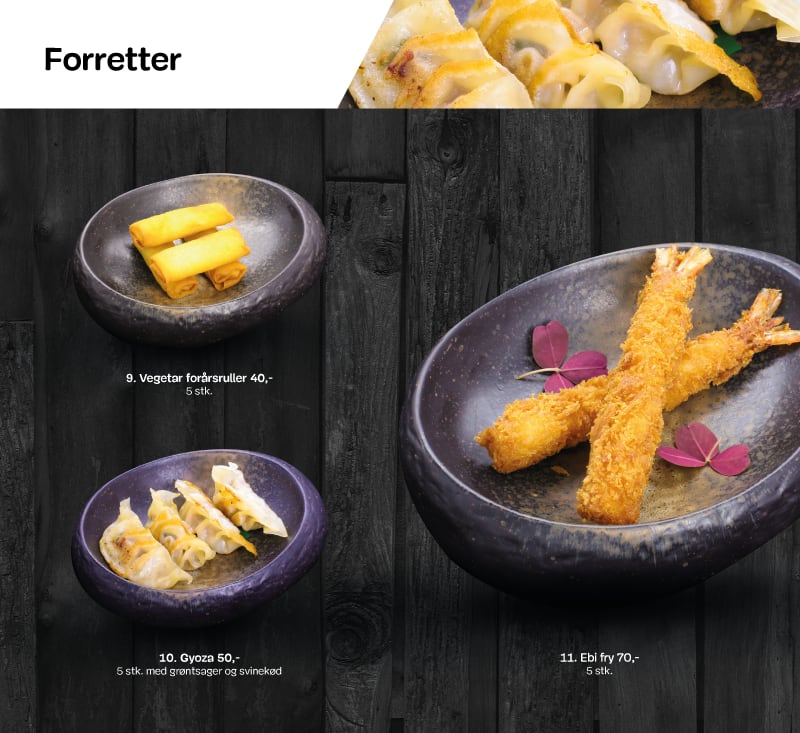 Forretter menu side 1