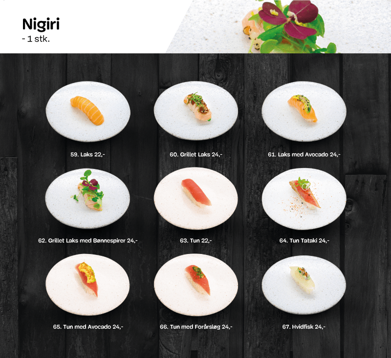 Nigiri menu side 2