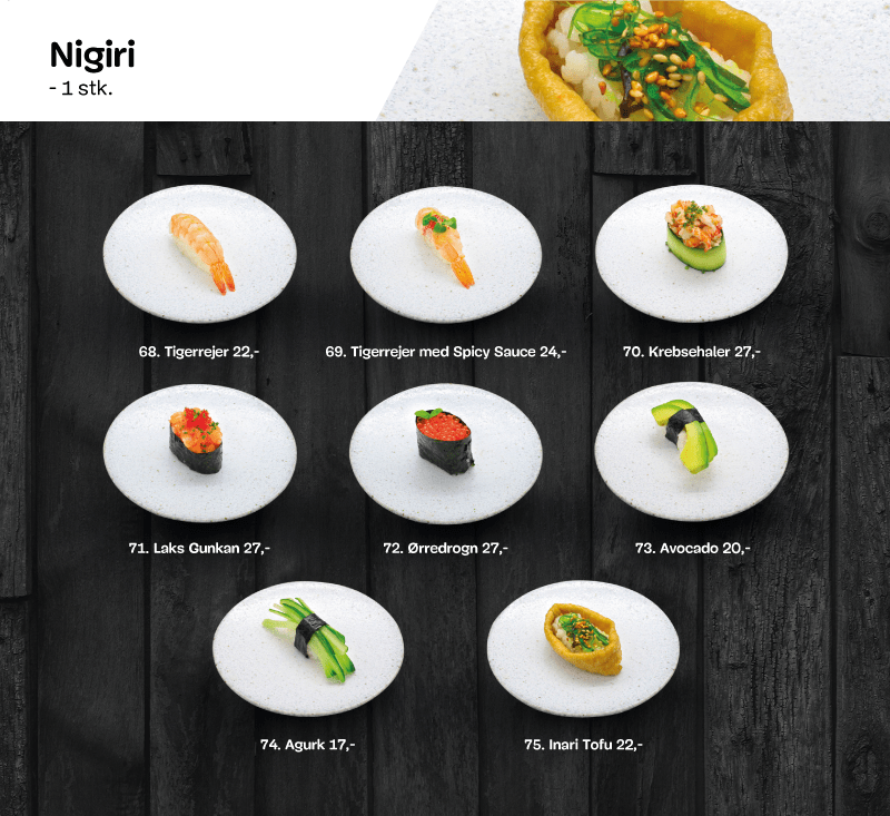 Nigiri menu side 1