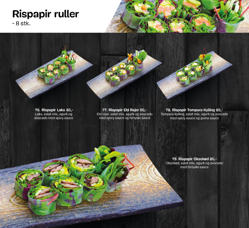 Rispapir ruller menu