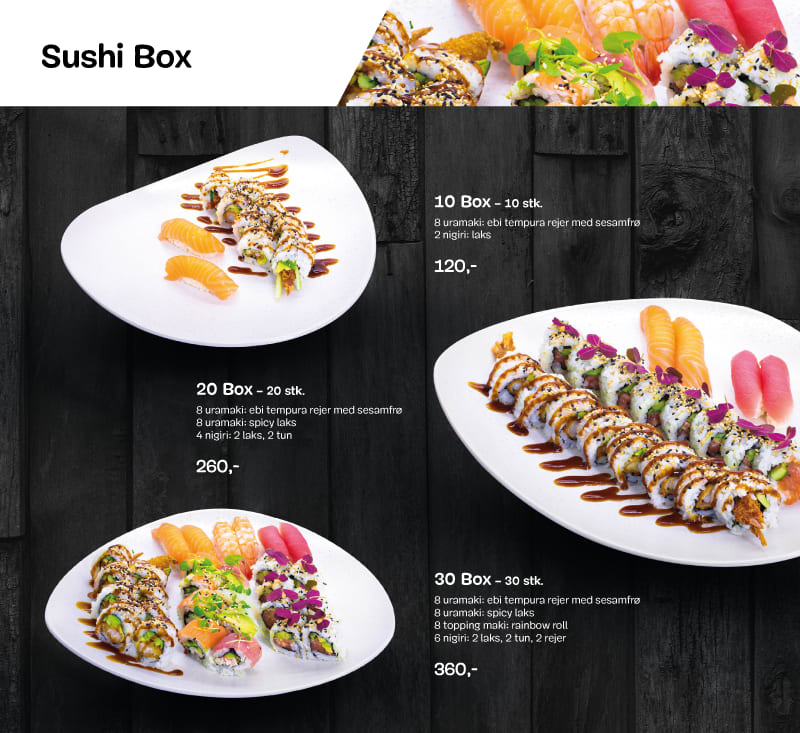 Sushi box menu side 3