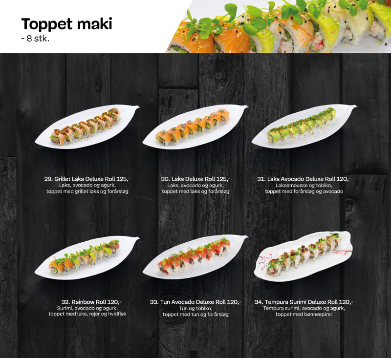 Toppet maki menu side 1