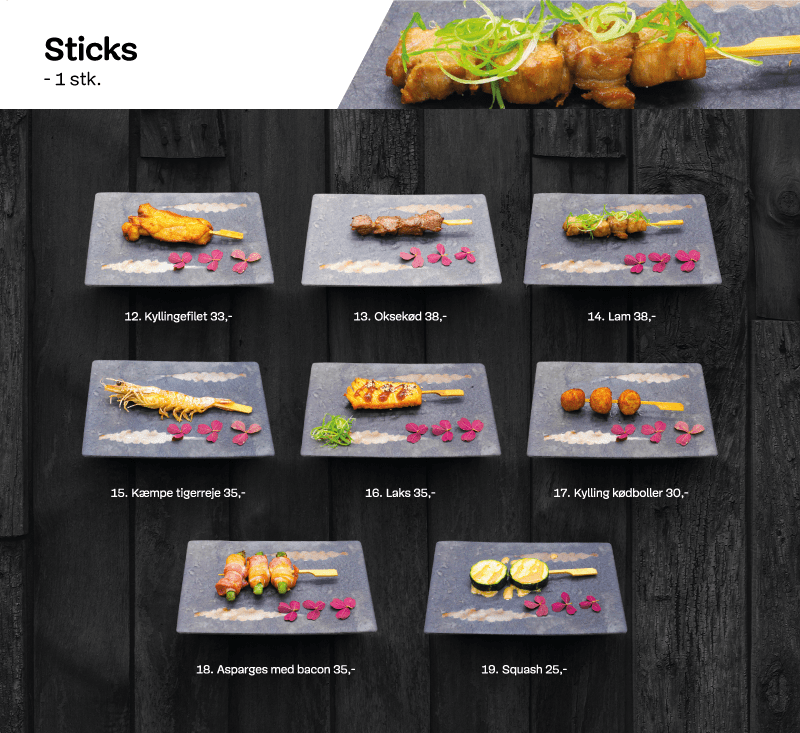 Sticks menu