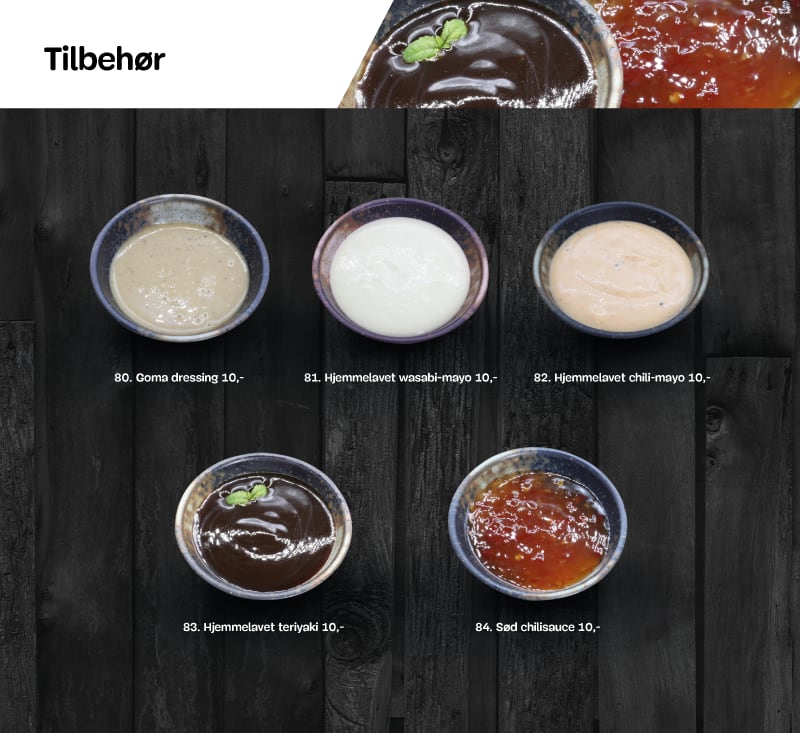 Tilbehør menu