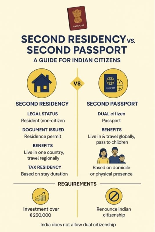 Second Residency Vs Second Passport: What Indian Citizens Should Learn About Global Relocation