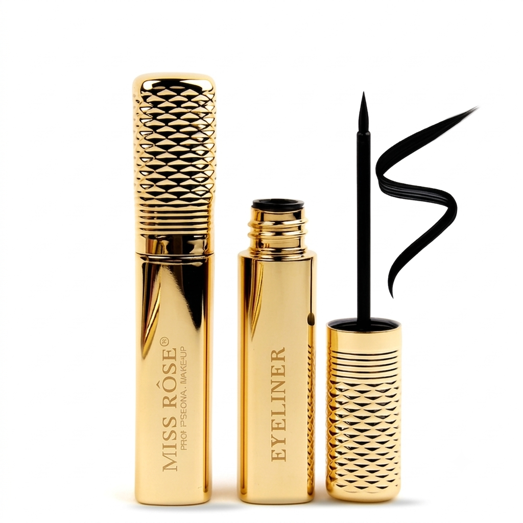 Miss Rose Black Eyeliner (Gold Edition) – Waterproof & Precision Liquid Eyeliner