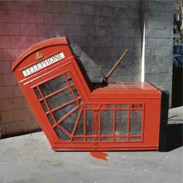 Vandalised Phone Box, Banksy, 2005