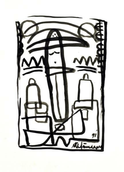 Crucifixion painting by George Stefanescu.