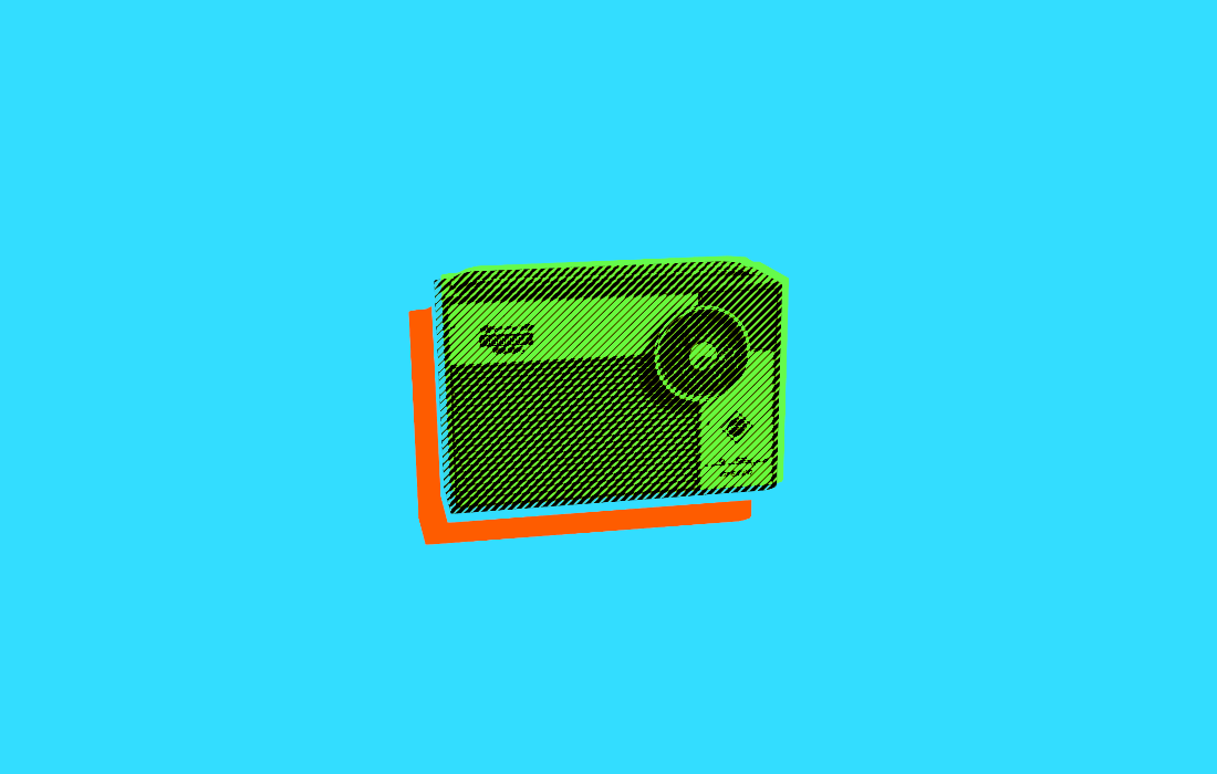 A stylized image of a vintage FM radio