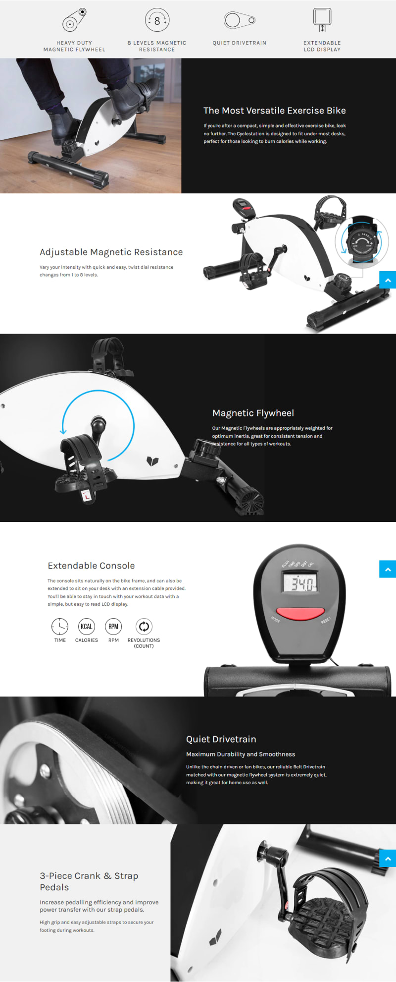 Lifespan Cyclestation Mini Exercise Bike infographic