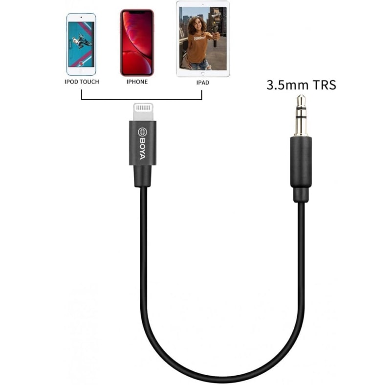 Boya BY-M2 Lavalier Clip On Lapel Microphone for iOS Devices infographic 2 of 3