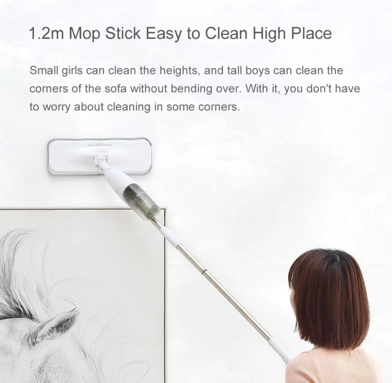 Xiaomi Deerma TB500 Smart Spray Water Mop Sweeper Floor Rotating Mop infographic 3 of 3