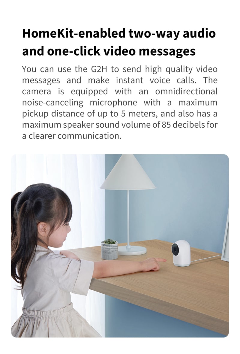 Aqara Security Camera Hub G2H HomeKit Compatible CH-H01 infographic 2 of 6