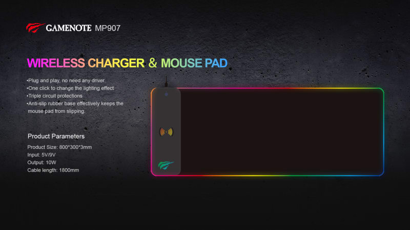 Havit MP907 RGB Mousepad infographic