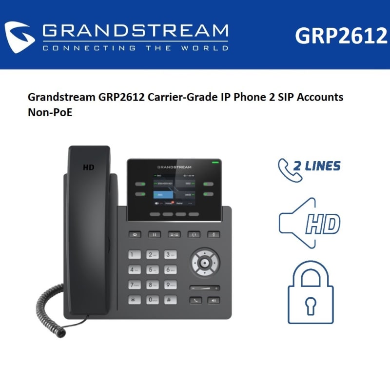 Grandstream GRP2612 4 Line IP Phone infographic 1 of 2