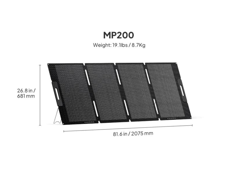 Bluetti MP200 200W Solar Panels infographic 2 of 2
