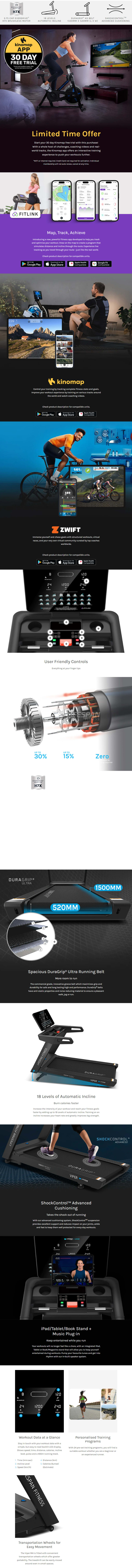Lifespan Fitness Viper M4 Treadmill infographic