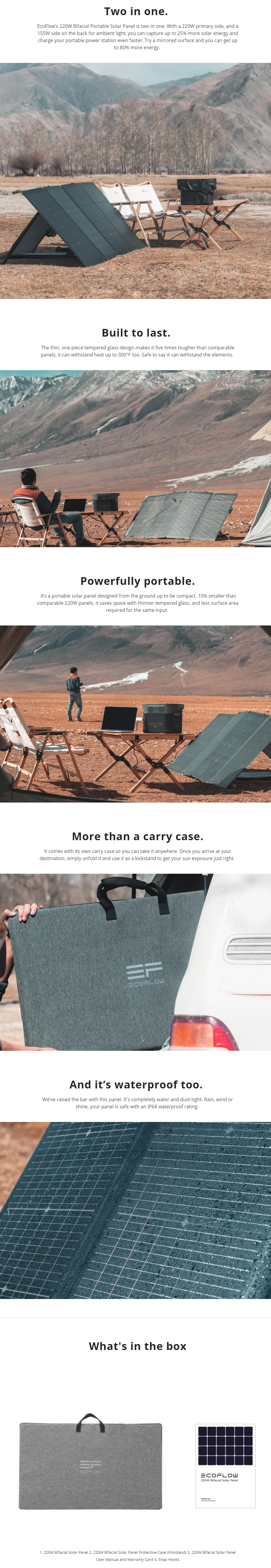 SOLAR220W features