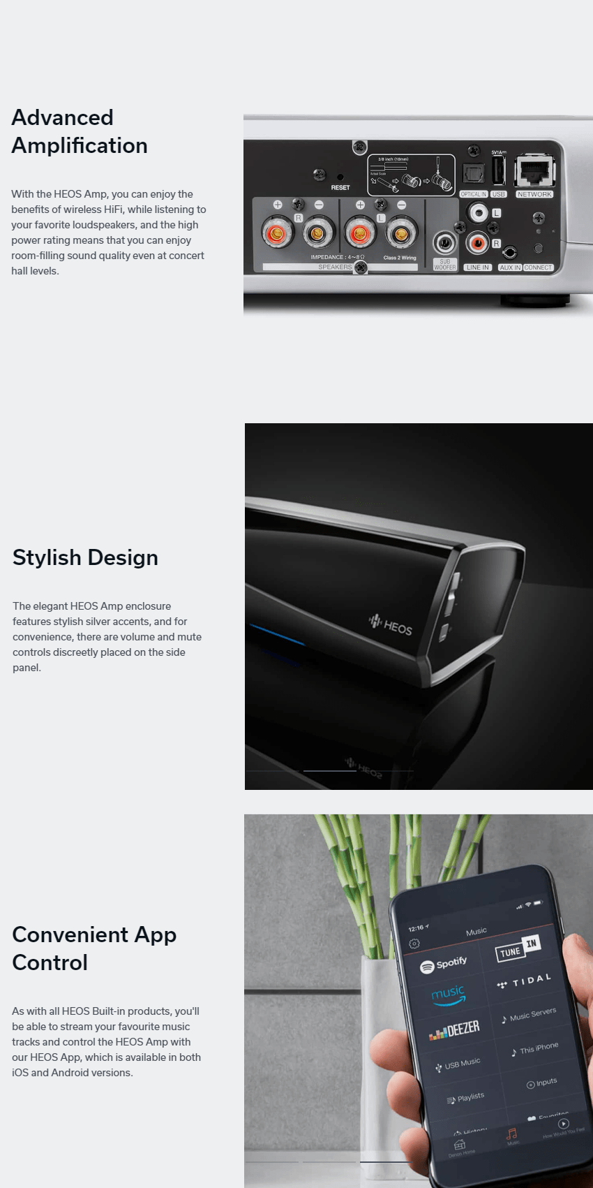 Denon AMP HS2 2Channel Wireless Streaming Amplifier