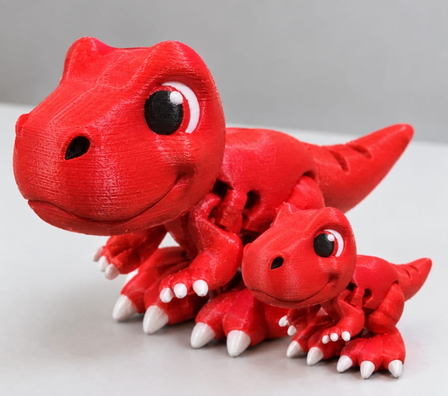 T-Rex Mamá Sensorial Articulado — juguete impreso en 3D