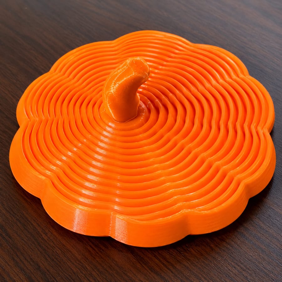 Calabaza Giratoria Espiral — juguete impreso en 3D