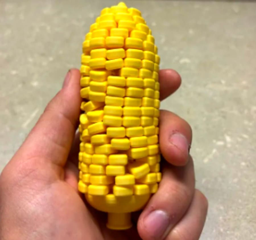 Choclo Sensorial Antiestrés Articulado — juguete impreso en 3D