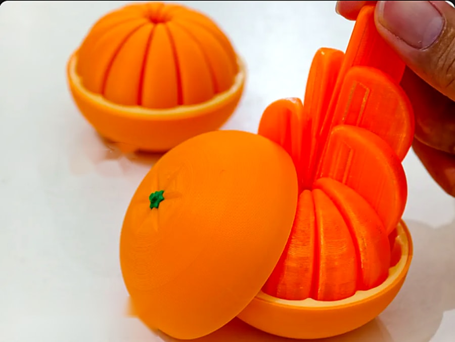 Naranja Sensorial Antiestrés — juguete impreso en 3D