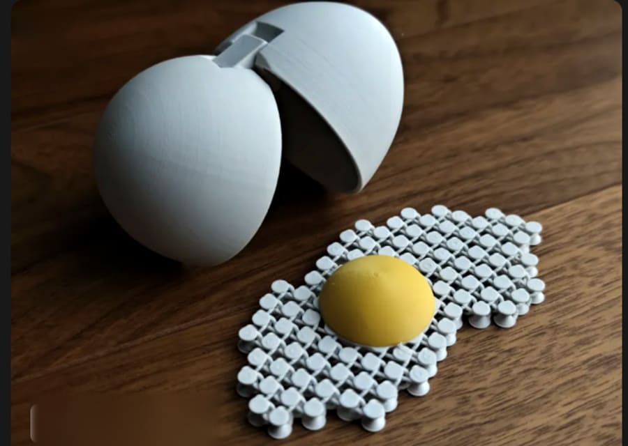 Huevo Sensorial Antiestrés con Cáscara Desmontable — juguete impreso en 3D