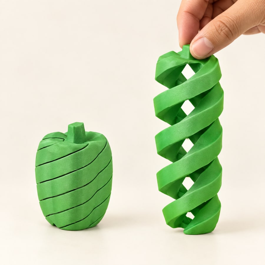 Pimiento Giratorio — juguete impreso en 3D