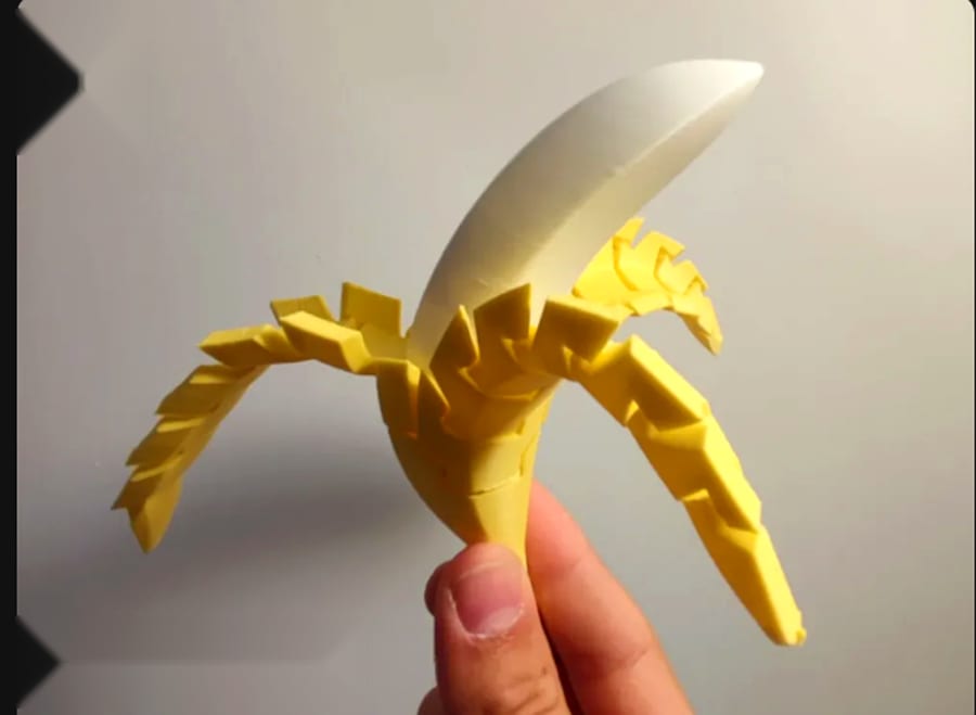 Platano Sensorial Antiestrés Articulada — juguete impreso en 3D