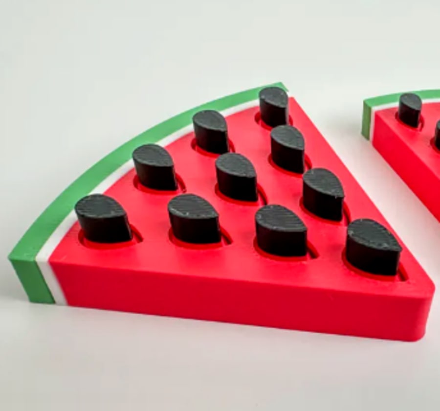 Sandía Sensorial Antiestrés — juguete impreso en 3D