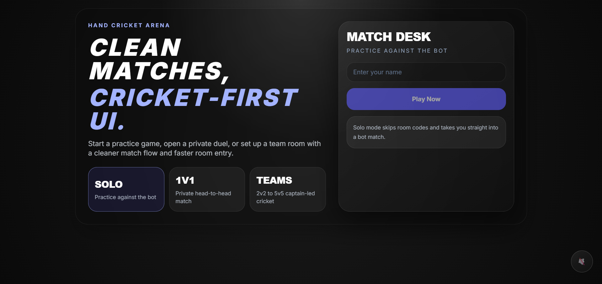 Hand Cricket