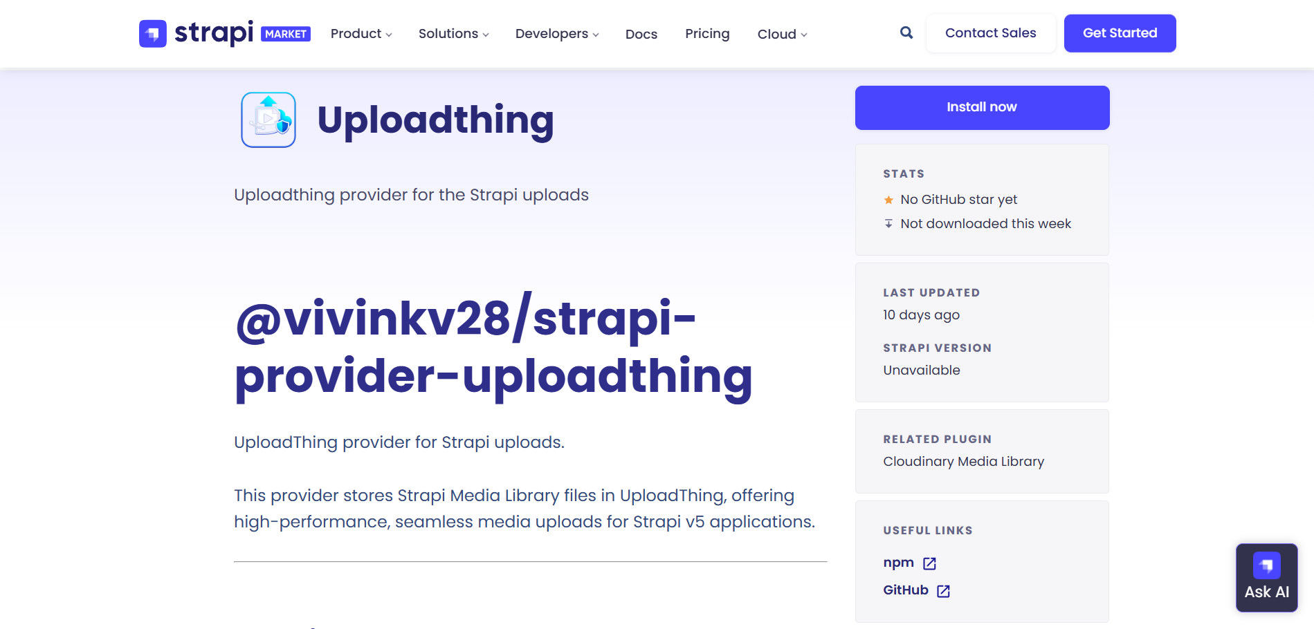 Strapi UploadThing Provider