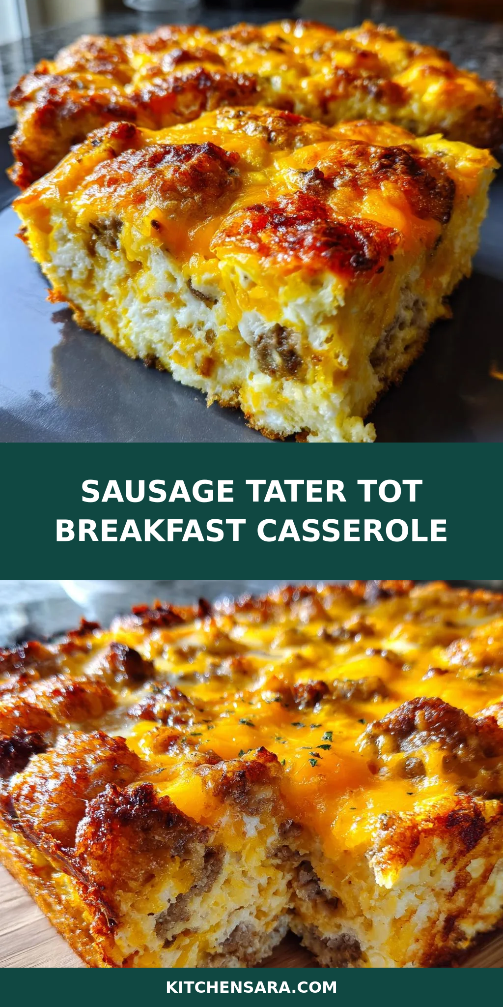Sausage Tater Tot Breakfast Casserole
